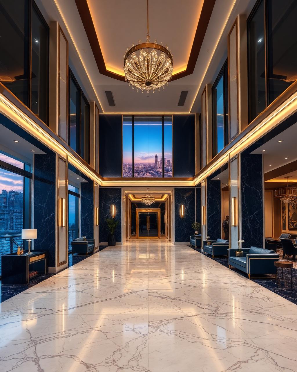 Luxury corporate lobby